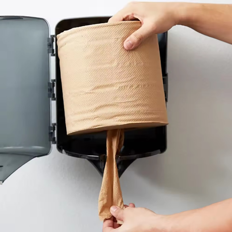 Rolo de toalha de papel de alimentação central reciclado 183M - 1/2 camada