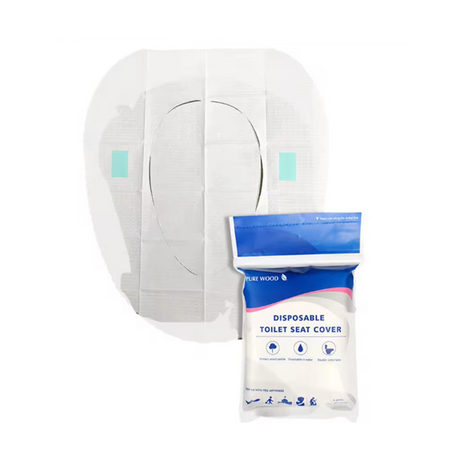 Capas descartáveis ​​biodegradáveis ​​para assento de vaso sanitário, 6 folhas e 2 camadas, para uso em viagens, para banheiros convenientes